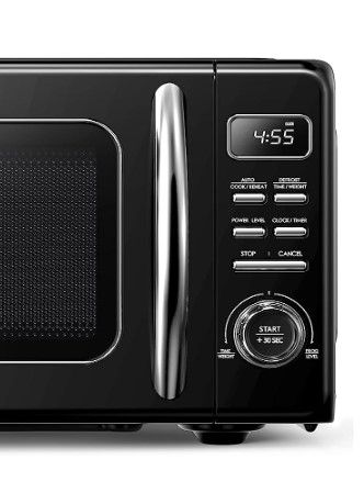 Photo 1 of Galanz GLCMKZ07BKR07 Retro Countertop Microwave Oven with Auto Cook & Reheat, Defrost, Quick Start Functions, Easy Clean with Glass Turntable, Pull Handle.7 cu ft, Black
