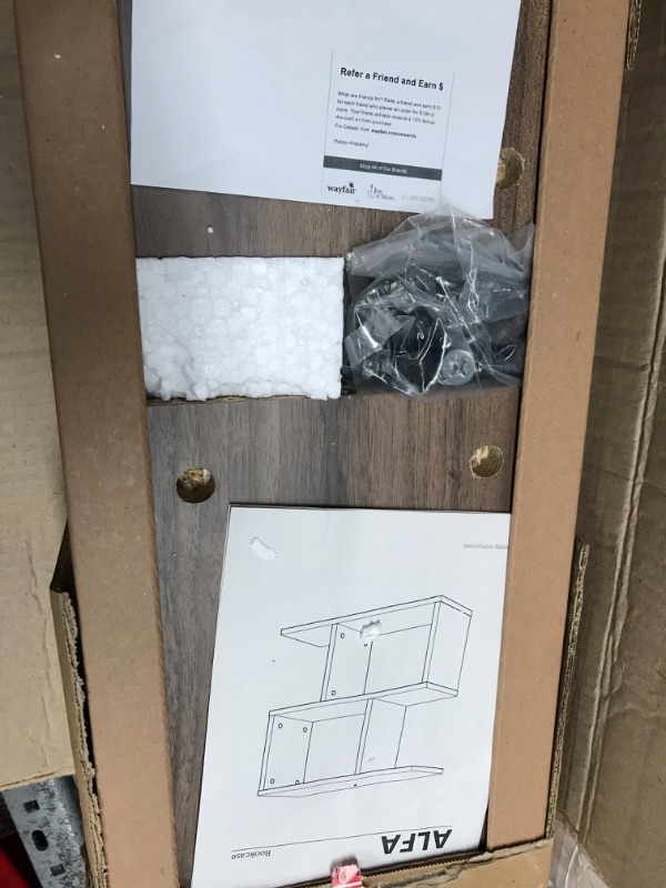 Photo 1 of HT Design Night Stand, Book Shelf, Side Table, Corner Shelf, Simple Modern, End Table, Bedside Tables, Cube Storage Shelf, Bedroom Furniture, Wall Shelf Walnut