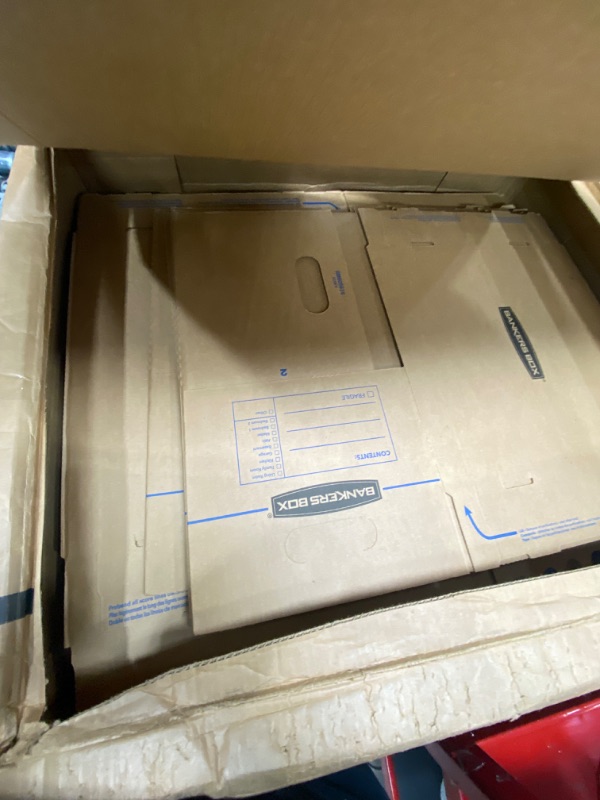 Photo 1 of Bankers Box SmoothMove Classic Moving Kit Boxes, Tape-Free Assembly, Easy Carry Handles, 10 Small 20 Medium, 30 Pack (7716601), Brown