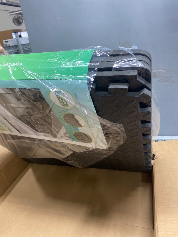 Photo 1 of Mat Block Torin Interlocking Foam Mat Exercise Workout Puzzle Tiles Protective Floor Mats for Home Gym Equipment- 6 Pieces Black