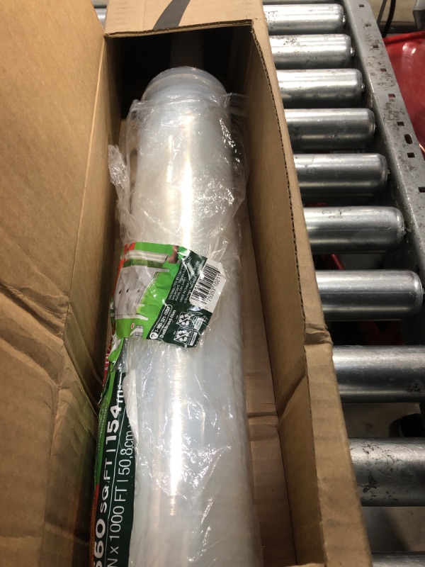 Photo 1 of Duck Brand Stretch Wrap With Handle, 20 Inch x 1000 Feet, Clear, Single Roll 20"