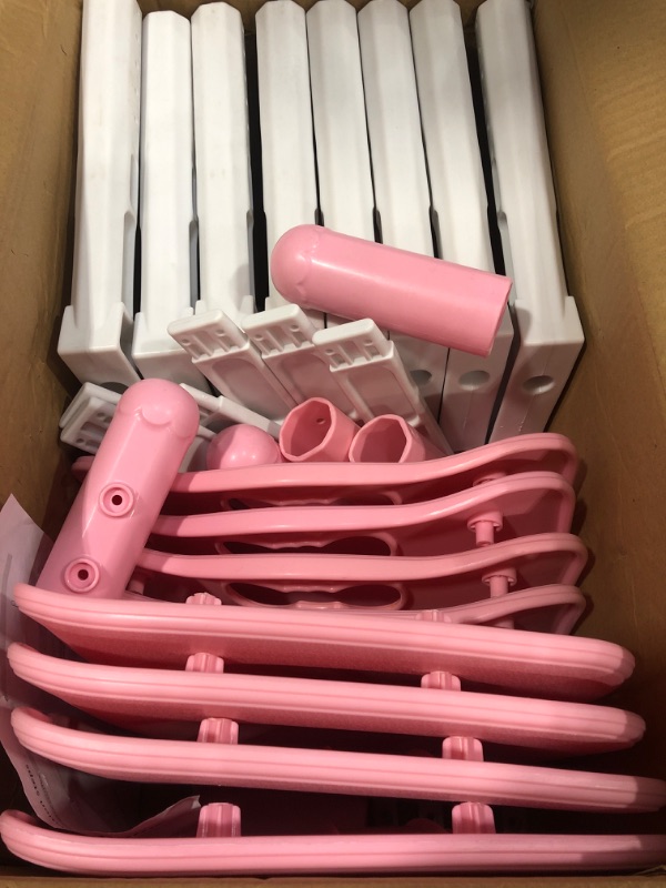 Photo 1 of 4 Piece Kids Chair Set 3 Levels Adjustable Stackable Kids Chairs Ideal for Playrooms, Schools, Daycares and Homes Washable and Easy to Clean Max Weight 220LB(Pink 4Piece Set) Pink4PCS