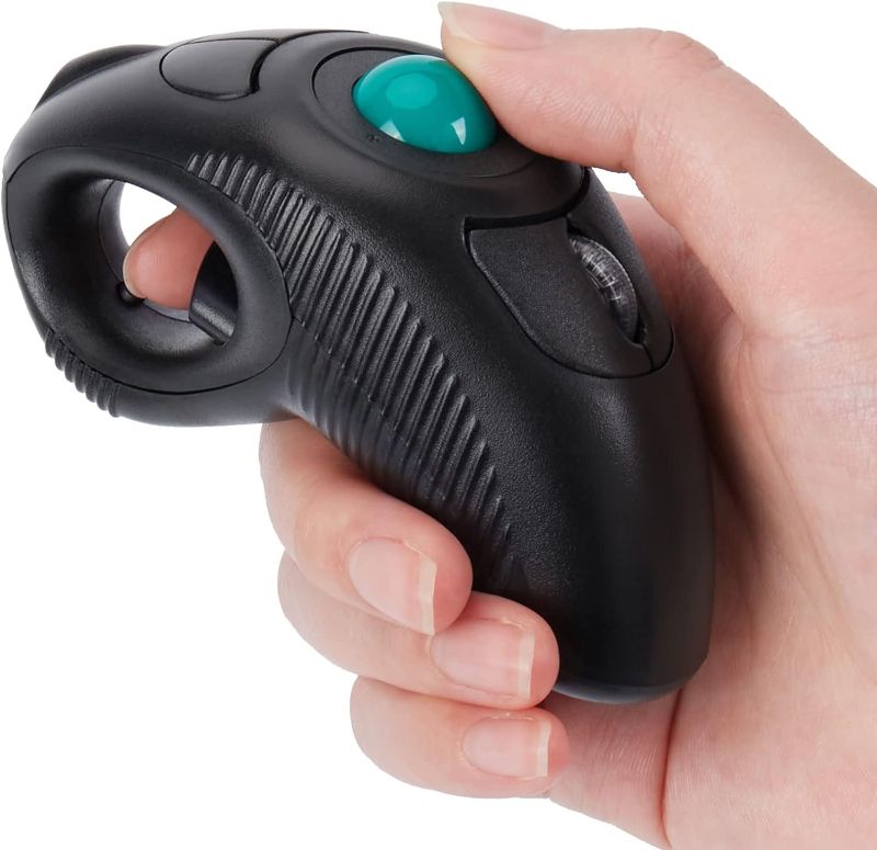 Photo 1 of Image Wireless USB Handheld Finger Trackball Mouse with Laser Pointer