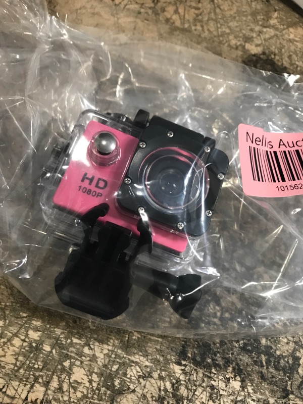 Photo 2 of Mini DV Sports Camera,2inch 1080P HD LCD Screen Action Camera Waterproof 30m Video DV Camera with Mini Camcorder Mounting Accessories Kits,Bicycle BracketPink