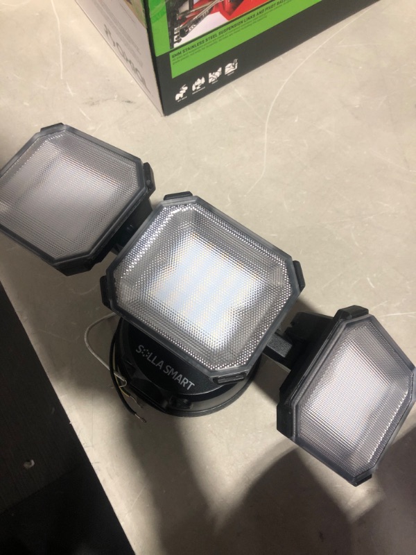 Photo 1 of 50W Dusk to Dawn Security Lights Outdoor, 7000LM Smart LED Floodlight, App Control Tunable White 2700K-6500K, IP65 Waterproof 3 Adjustable Heads Exterior Floodlights for Garage, Yard, Porch