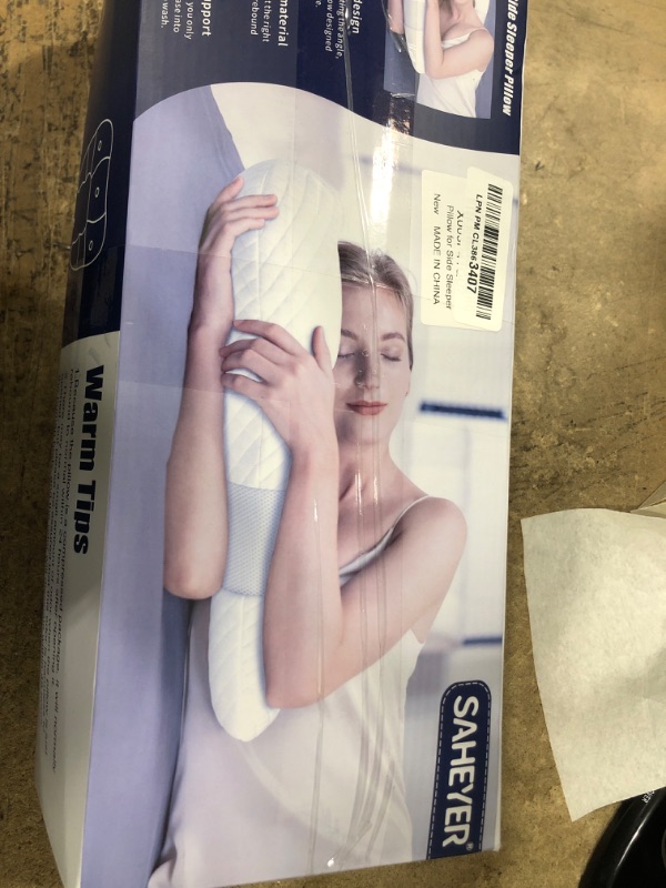 Photo 2 of SAHEYER Side Sleeper Pillow, Body Pillow for Side Sleeper with U-Shaped, Bed Pillow Support for Neck, Back, and Shoulder Pain Relief (Upgraded Version), White