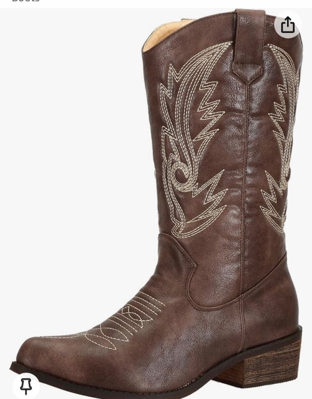 Photo 1 of SheSole Women's Wide Calf Western Cowgirl Cowboy Boots