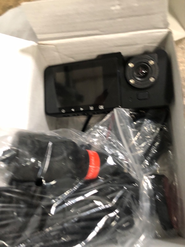 Photo 2 of 3 Channel Dash Cam Front and Rear Inside, 4K Full UHD 170 Deg Wide Angle Dashboard Camera with 32GB SD Card,Built-in Super Night Vision,G-Sensor,24H Parking Monitor,Loop Recording,WDR