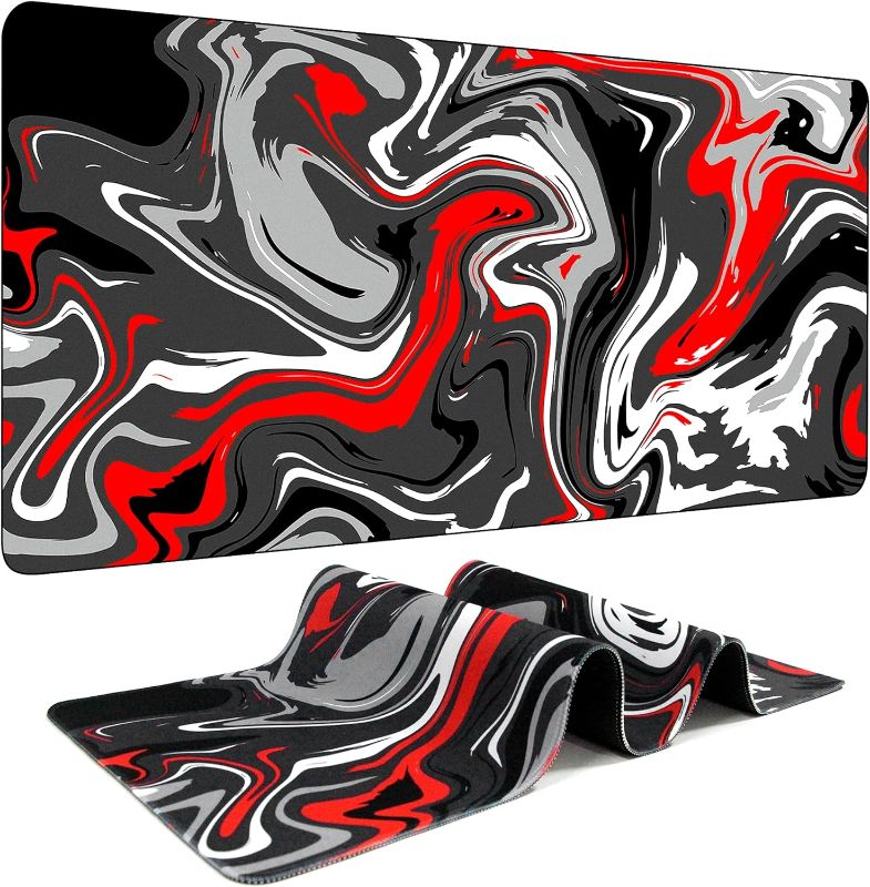 Photo 1 of ?5 Patterns 3 Sizes?Fluid Pattern Marbled Design Gaming Mouse Pad Extended Big Mouse Pad Large Desk Pad Long Computer Keyboard Mouse Mat Mousepad Office...
