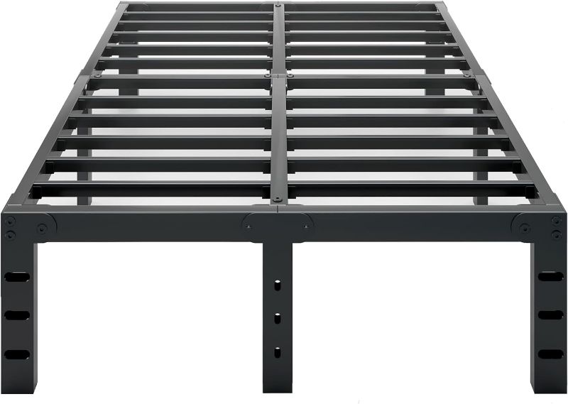 Photo 1 of  Metal Platform Bed Frame-14 Inch Queen Size Bed Frame,Steel Slat Support,No Box Spring Needed,Easy Assembly,Storage Space Under The Bed-Queen Bed Frame