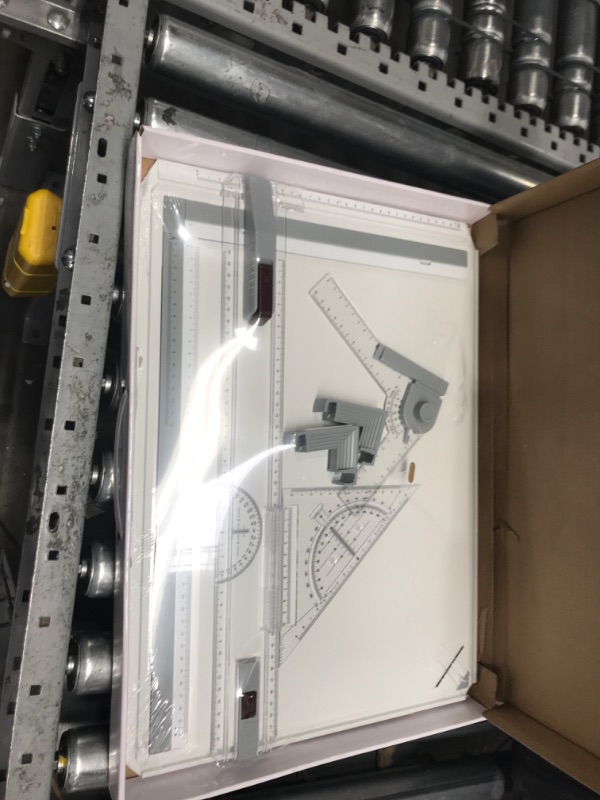 Photo 2 of A3 Portable Drawing Board, Multi-Function Metric Drafting Table with Clear Rule Parallel Motion and Angle Adjustable Measuring System