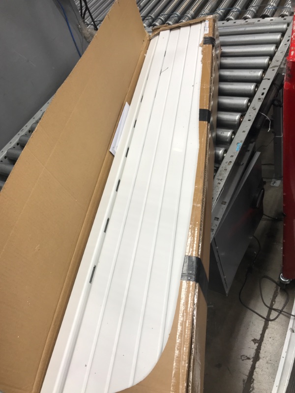 Photo 1 of Beimo Air Conditioner Fence Panels Outdoor, Privacy Screen Trash Can Enclosure Vinyl Plastic Outside, 2 White Panels 36 "W x 42 "H with Metal Stake 36 "W x 42 "H?Square Cap?