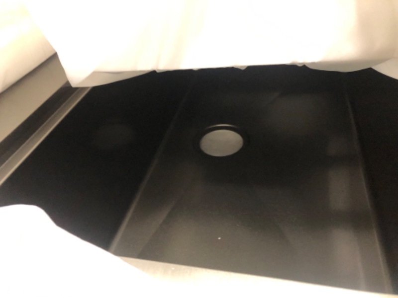 Photo 3 of 36 Black Drop In Farmhouse Sink-Hovheir 36x22 Inch Black Stainless Steel Drop In Farmhouse Sink Top Mount Farmhouse Apron Front Farmhouse Sink Workstation 16 Gauge Deep Single Bowl Farm Sink 36"x22"x10" Matte Black