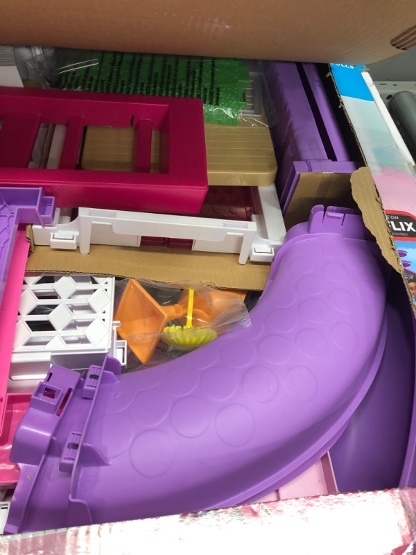 Photo 2 of Barbie DreamHouse Dollhouse with 70+ Accessories, Working Elevator & Slide, Transforming Furniture, Lights & Sounds Wheelchair Accessible Elevator