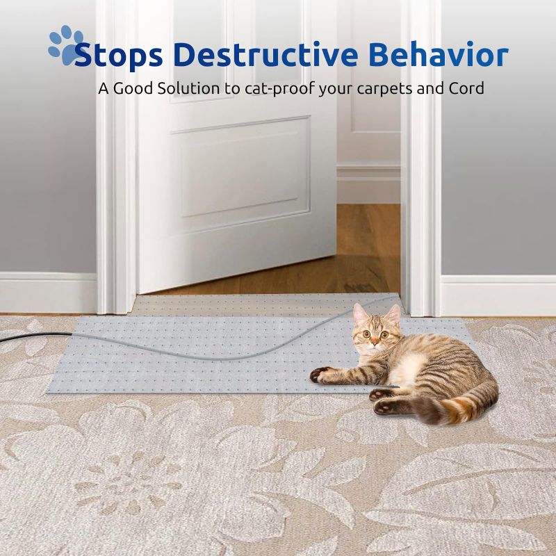 Photo 1 of 3.6FT Carpet Protector for Cats,Non Slip Cats Scratch Carpet Protectors for Pets,Carpet Scratch Stopper from Cat/Dog Scratching with Non-Slip Nail for Doorway Carpet Saver DIY Cut