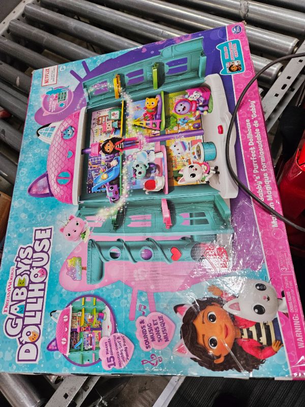 Photo 3 of Gabby's Dollhouse, Purrfect Dollhouse with 15 Pieces Including Toy Figures, Furniture, Accessories and Sounds, Kids Toys for Ages 3 and up 