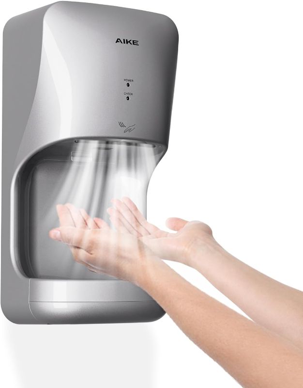 Photo 1 of AIKE Automatic Jet Hand Dryer with Drip Tray 110V 1400W Model AK2632 Silver