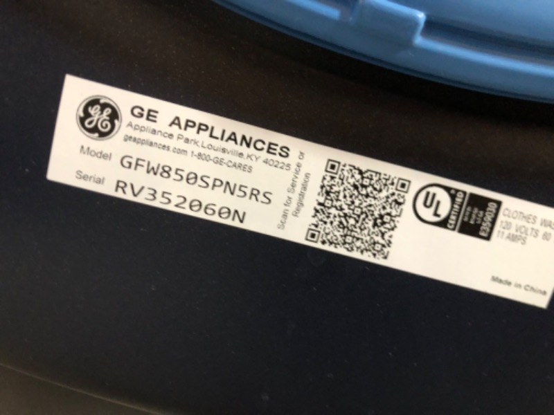 Photo 2 of LIKE NEW GE UltraFresh Vent System 5-cu ft Stackable Steam Cycle Smart Front-Load Washer (Sapphire Blue) ENERGY STAR
