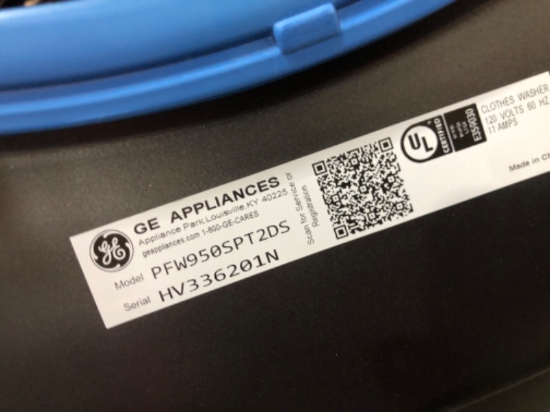 Photo 8 of GE Profile UltraFresh Vent System 5.3-cu ft Stackable Steam Cycle Smart Front-Load Washer (Carbon Graphite) with Storage Compartment