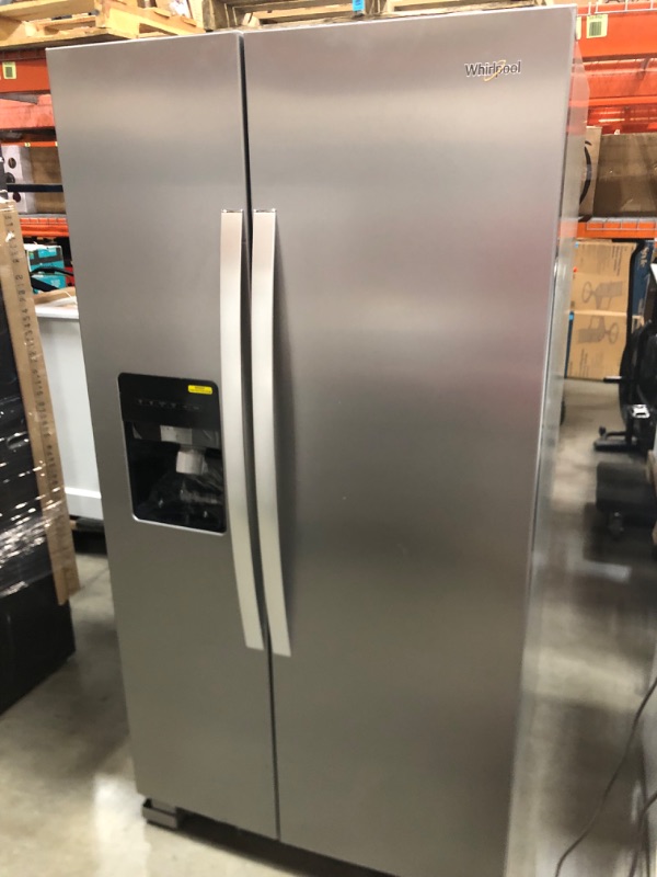 Photo 4 of LIKE NEW Whirlpool 24.6-cu ft Side-by-Side Refrigerator with Ice Maker (Fingerprint Resistant Stainless Steel)
