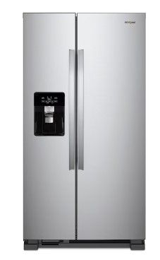 Photo 1 of Whirlpool 21.4-cu ft Side-by-Side Refrigerator with Ice Maker (Fingerprint Resistant Stainless Steel)
