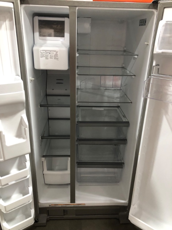 Photo 4 of Whirlpool 21.4-cu ft Side-by-Side Refrigerator with Ice Maker (Fingerprint Resistant Stainless Steel)
