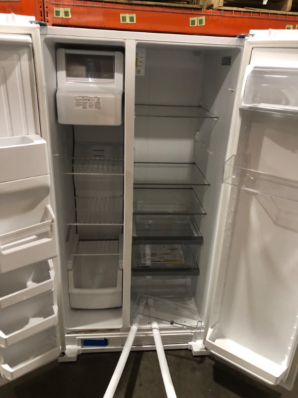 Photo 7 of Whirlpool 24.6-cu ft Side-by-Side Refrigerator with Ice Maker (White)
