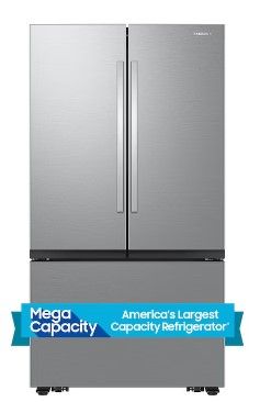 Photo 1 of ***Parts Only***Samsung Mega Capacity 31.5-cu ft Smart French Door Refrigerator with Dual Ice Maker (Fingerprint Resistant Stainless Steel) ENERGY STAR

