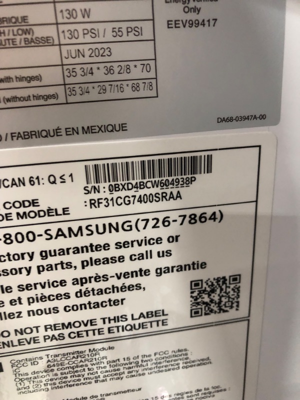 Photo 9 of Samsung Mega Capacity 29.8-cu ft 4-Door Smart French Door Refrigerator with Dual Ice Maker (Fingerprint Resistant Stainless Steel) ENERGY STAR
