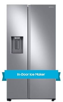 Photo 1 of Samsung 27.4-cu ft Side-by-Side Refrigerator with Ice Maker (Fingerprint Resistant Stainless Steel)
