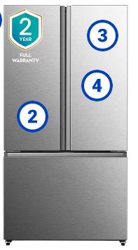 Photo 1 of Hisense 26.6-cu ft French Door Refrigerator with Ice Maker (Fingerprint Resistant Stainless Steel) ENERGY STAR
