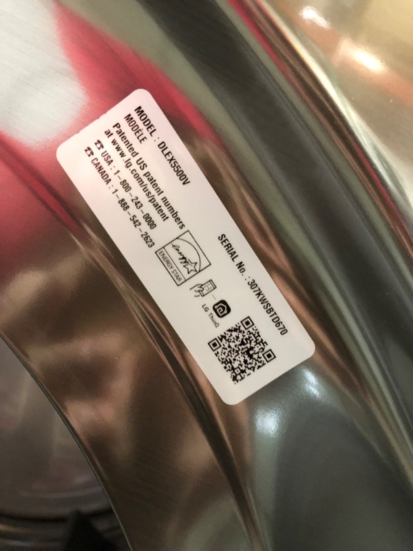 Photo 1 of LG TurboSteam 7.4-cu ft Stackable Steam Cycle Smart Electric Dryer (Graphite Steel) ENERGY STAR
