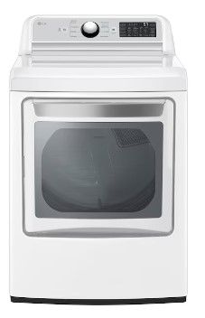 Photo 1 of LG EasyLoad 7.3-cu ft Smart Electric Dryer (White) ENERGY STAR
