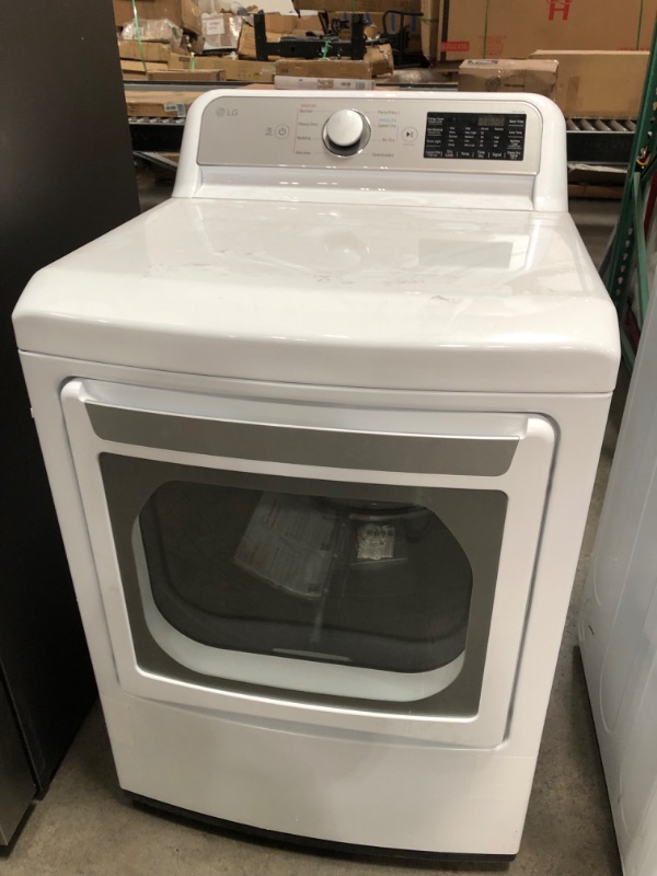 Photo 3 of LG EasyLoad 7.3-cu ft Smart Electric Dryer (White) ENERGY STAR
