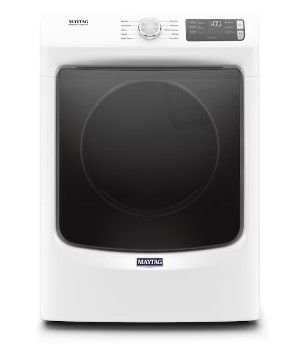 Photo 1 of Maytag 7.3-cu ft Stackable Electric Dryer (White) ENERGY STAR
