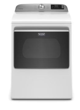 Photo 1 of Maytag SMART Capable 7.4-cu ft Smart Electric Dryer (White)
