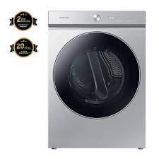 Photo 1 of Samsung Bespoke 7.6 cu. ft. Vented Smart Electric Dryer in Silver Steel with AI Optimal Dry and Super Speed Dry