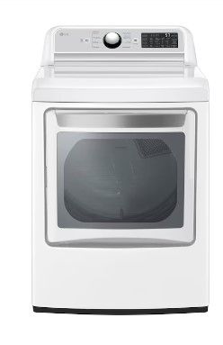 Photo 1 of LG EasyLoad 7.3-cu ft Smart Electric Dryer (White) ENERGY STAR
