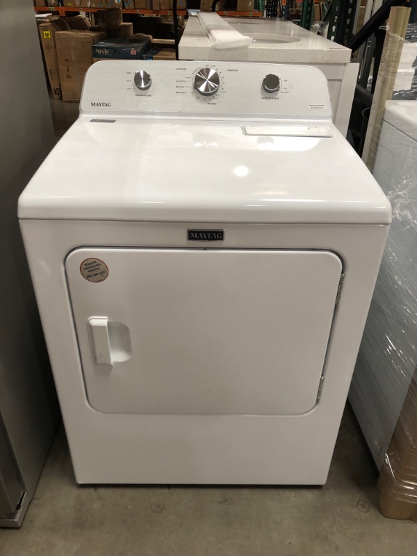 Photo 4 of Maytag 7-cu ft Electric Dryer (White)
