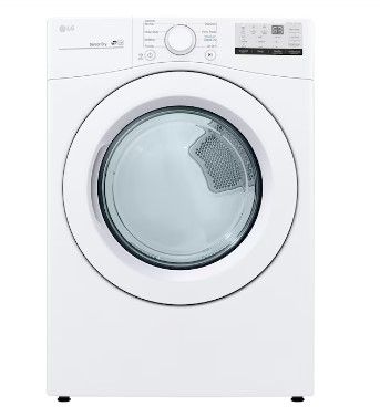 Photo 1 of LG 7.4-cu ft Stackable Electric Dryer (White) ENERGY STAR
