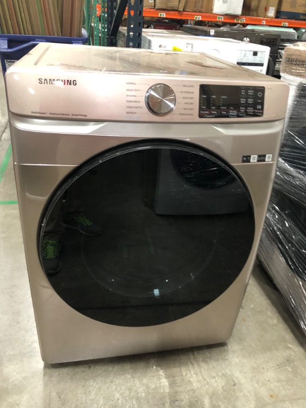 Photo 4 of Samsung 7.5-cu ft Stackable Steam Cycle Smart Electric Dryer (Champagne)

