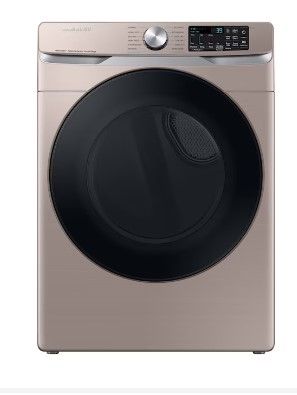 Photo 1 of Samsung 7.5-cu ft Reversible Side Swing Door Stackable Steam Cycle Smart ELECTRIC Dryer (Champagne)
