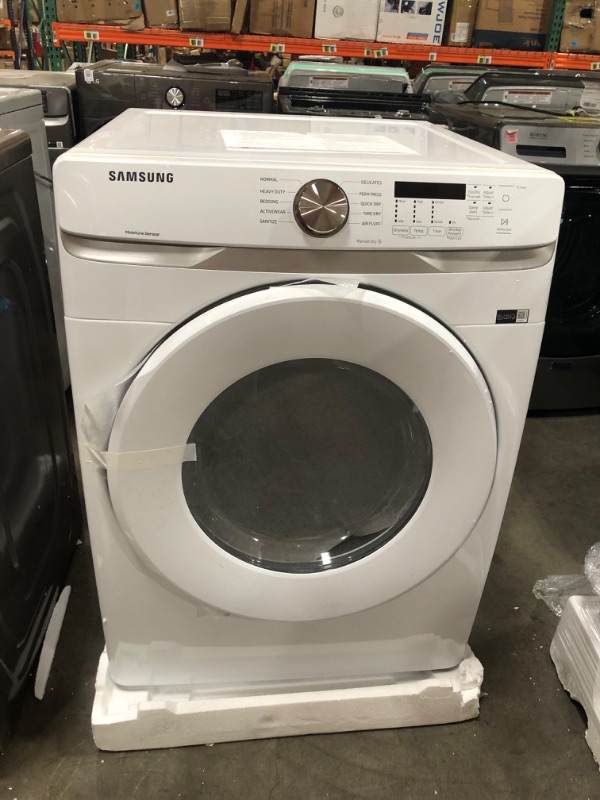 Photo 6 of Samsung 7.5-cu ft Stackable Electric Dryer (White)
