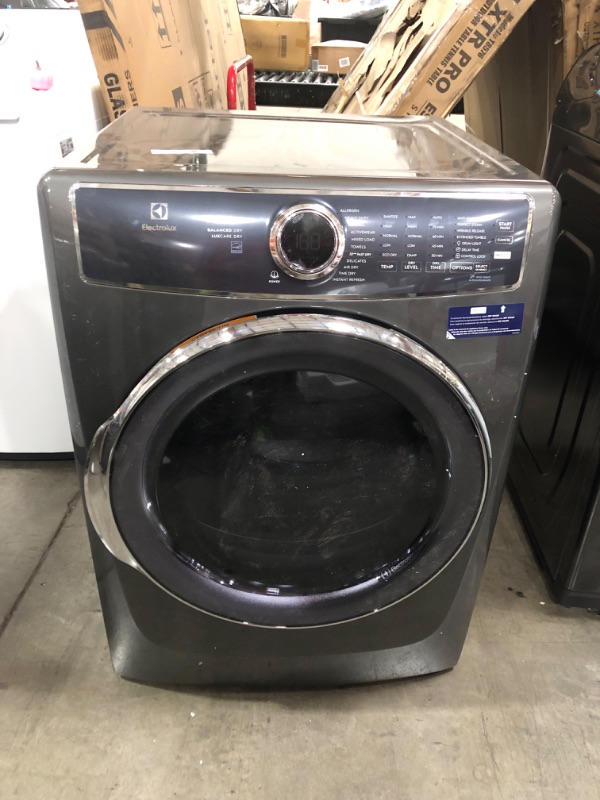 Photo 1 of Electrolux 8-cu ft Stackable Steam Cycle Electric Dryer (Titanium) ENERGY STAR
