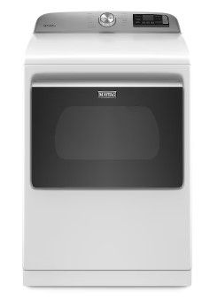 Photo 1 of Maytag Smart Capable 7.4-cu ft Steam Cycle Smart Electric Dryer (White) ENERGY STAR
