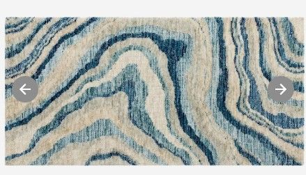 Photo 1 of allen + roth Coastal Tides 1-1/2 x 2-1/2 Blue Indoor Geometric Area Rug
