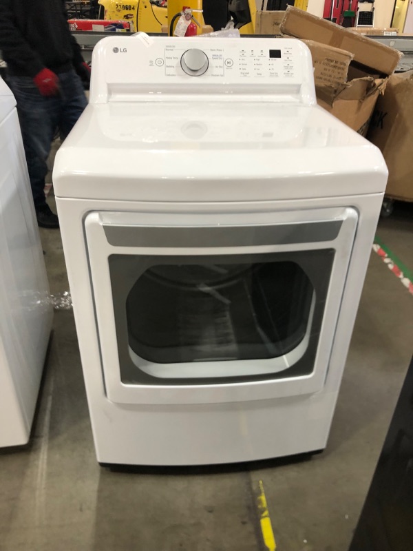 Photo 4 of LG 7.3-cu ft Electric Dryer (White) ENERGY STAR
