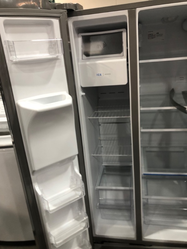 Photo 2 of Frigidaire 25.6-cu ft Side-by-Side Refrigerator with Ice Maker (Fingerprint Resistant Stainless Steel) ENERGY STAR
