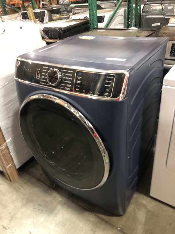 Photo 5 of GE 7.8-cu ft Stackable Steam Cycle Smart Electric Dryer (Sapphire Blue)
