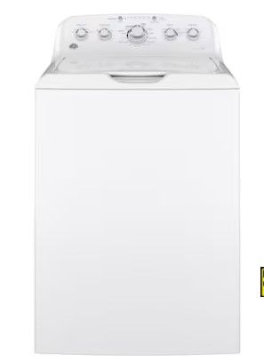 Photo 1 of GE 4.5-cu ft High Efficiency Agitator Top-Load Washer (White)
